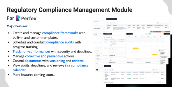 Regulatory Compliance Administration Module for Perfex CRM