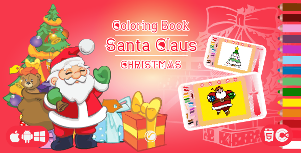 Coloring Book: Santa Claus – HTML5 Game Template