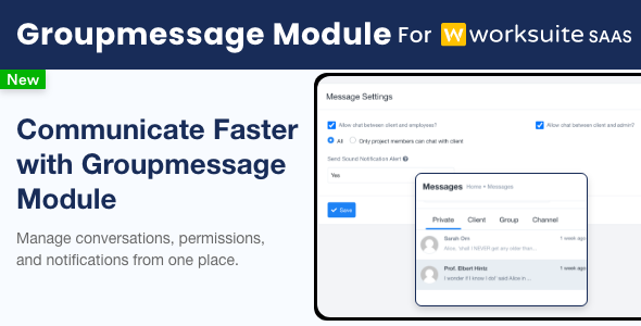 Community Message Module for Worksuite SAAS