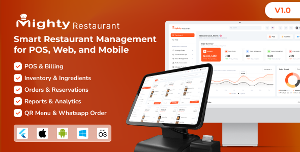 Mighty Restaurant – Restaurant Management Machine