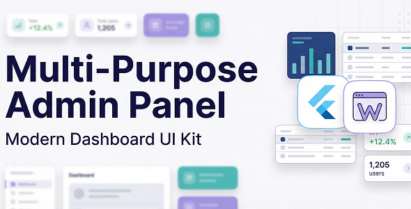 Multipurpose Admin Dashboard UI Equipment – Flutter Internet SaaS Template