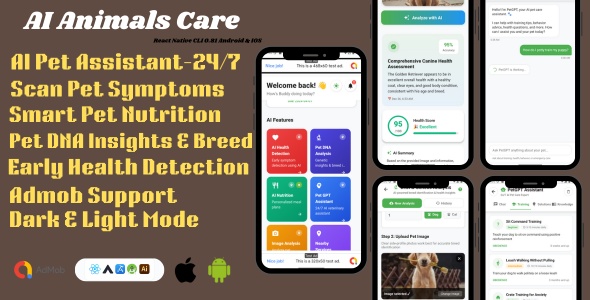 AI Animals & Pet Care App (Android & IOS)