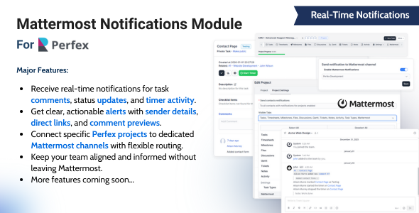 Mattermost Notifications Module for Perfex CRM