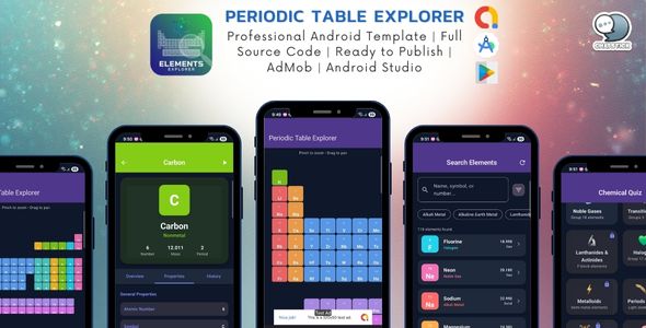 Periodic Desk Explorer – Complete Periodic Desk app with quiz, search, and AdMob monetization.