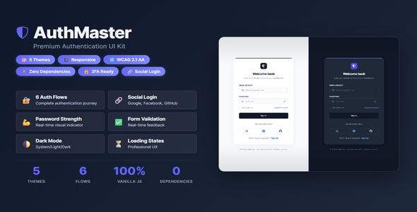 AuthMaster – Top rate Authentication UI Package
