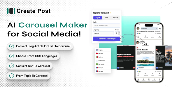 CreatePostAi – AI-Powered Carousel Generator SaaS