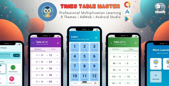 Instances Table Grasp – Skilled Multiplication Discovering out App for Android with Admob
