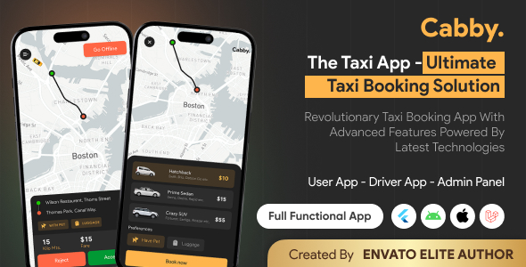Cabby : The Taxi App – Closing Taxi Booking Resolution with Admin Panel