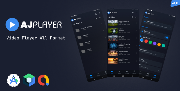 AJ Player – Android HD & 4K Video Player App | MX-Style Clone | All Layout Video Player