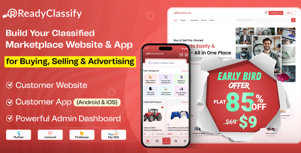 Willing Classify – eClassify Establish on and Promote Market Cell App, Web page online with Laravel Admin Panel