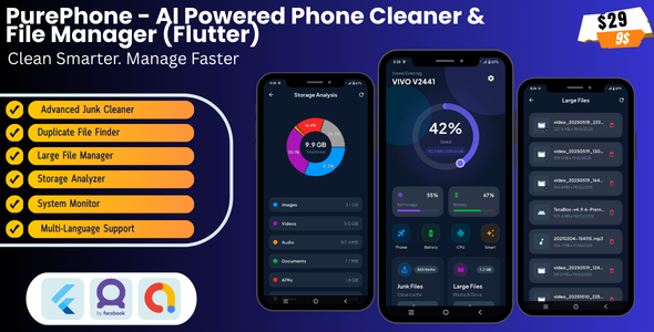 PurePhone – AI Powered Phone Cleaner & File Supervisor (Flutter)
