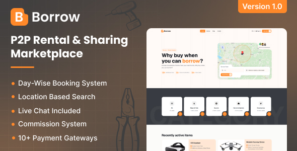 Borrow – P2P Rental & Sharing Market