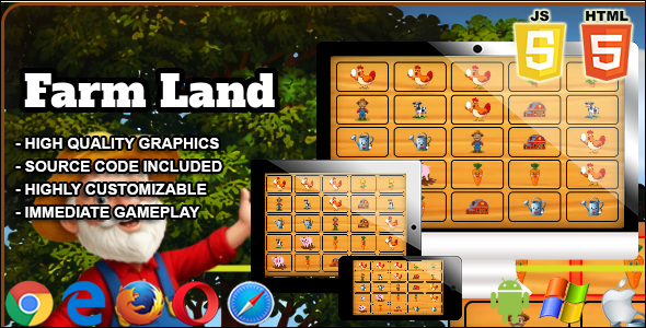 Farm Land – HTML5 Slot Machine