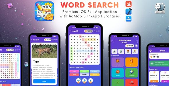 Discover Search Puzzle – iOS Corpulent Application with AdMob & In-App Purchases