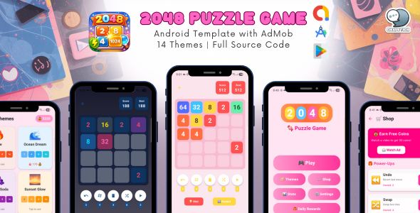 2048 Puzzle Recreation – Android Template with AdMob | 14 Themes | Jetpack Plot | Fats Provide Code