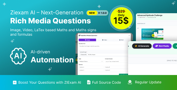 Ziexam AI – Next-Skills Affluent Media Questions Addons
