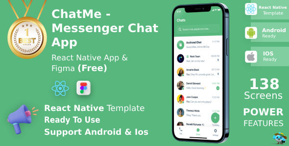 Messenger Chat App | ReactNative Expo | Figma FREE | Life Time Update | ChatMe