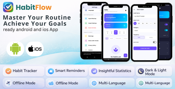HabitFlow – Top rate Behavior Tracker & Day-to-day Routine Planner (Flutter App)