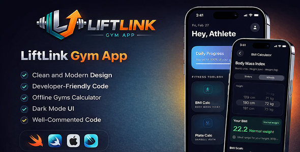 LiftLink Gyms Fitness Calculator – SwiftUI
