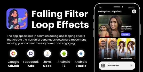 Falling Filter Loop Develop with AdMob Facebook Commercials Android