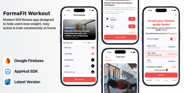 FormaFit Exercise – iOS App Source Code