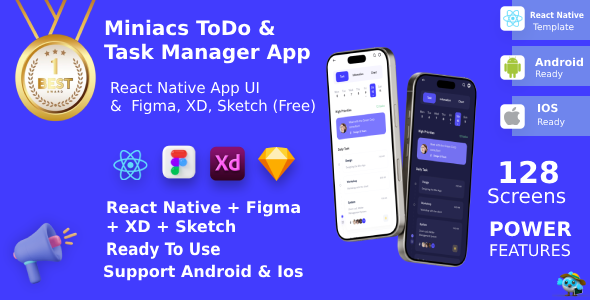 Manager Substitute App ANDROID + IOS + FIGMA + XD + Sketch | UI Equipment | ReactNative | Miniacs
