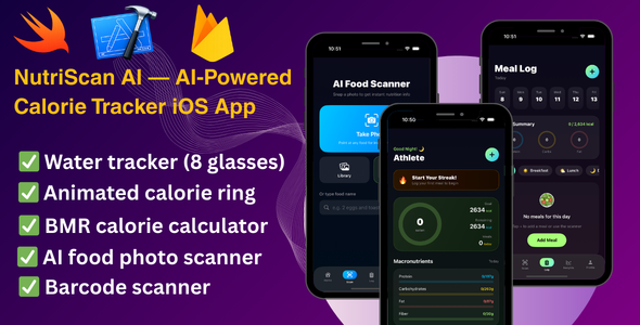 NutriScan AI — AI-Powered Calorie Tracker iOS App – IOS Swift