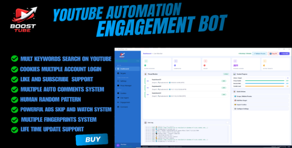 BoostTube – Automated Video Gaze Bot Generator Cookies Login and Engagement Enhance