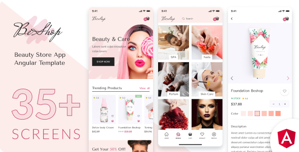 BeShop – Beauty Store & eCommerce Angular Mobile App | PWA