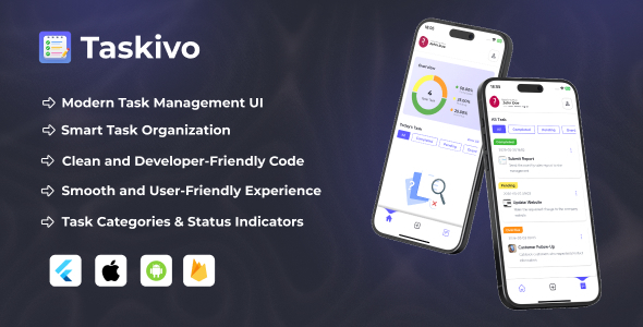 Taskivo – Flutter Todo & Activity Administration App With Reminders