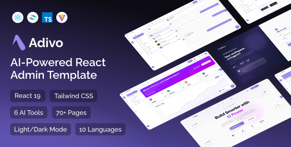 Adivo – AI-Ready React Admin Template (React 19)