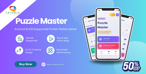 Puzzle Master – Flutter Recreation with Admob Lend a hand