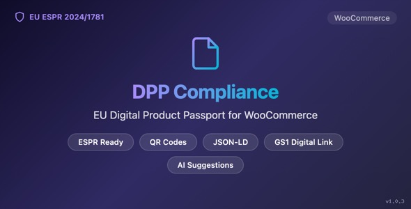 EU Digital Product Passport (ESPR) Compliance for WooCommerce