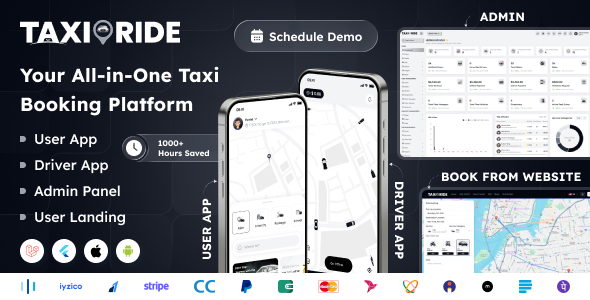 Taxify – Taxi Booking App | Uber & Grab Clone with Flutter Driver, Rider & Laravel Admin Panel