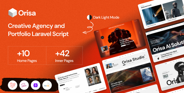 Orisa – Inventive Company & Portfolio Laravel CMS