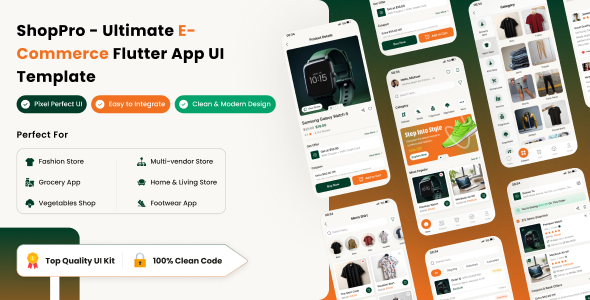 ShopPro E-Commerce Flutter App UI Template