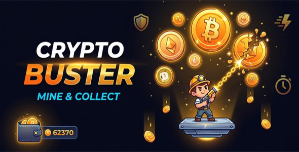 Crypto Buster – HTML5 Game (Never-ending)
