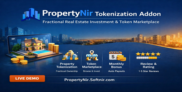 PropertyNir – Tokenization Addon for Fractional Staunch Property Investment & Market