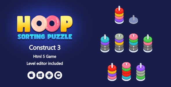 Hoop Sorting Puzzle – HTML5 Game (Compose 3)