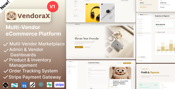 VendoraX – Multi-Vendor E-commerce Platform With Admin Dashboard (Subsequent.js + PostgreSQL)