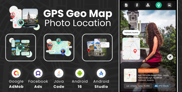 GPS Geo Diagram Portray Set with AdMob Facebook Adverts Android