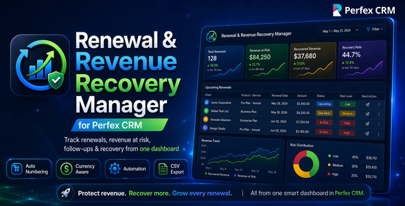 Renewal & Earnings Recovery Manager for Perfex CRM