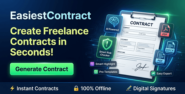 EasiestContract | Freelance Agreement Generator System for Windows
