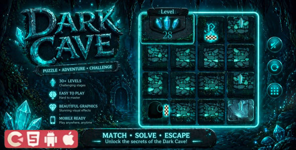 Shadowy Cave | Puzzle HTML Game | Make 3