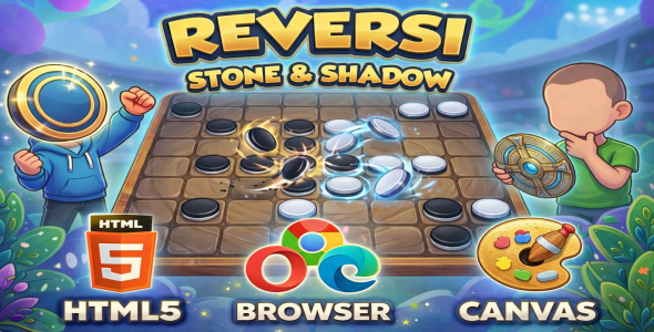 Reversi Stone & Shadow | HTML5 Sport with AI and PvP