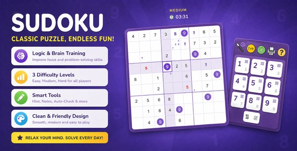 Soo Dokoo – HTML5 Sudoku Game | React, TypeScript