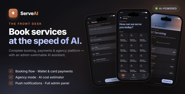 ServeAI | on-Put a query to Providers Market Fat Utility (Flutter and Subsequent.js)
