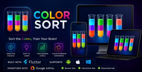 Liquid Form Pro | Color Puzzle Bid | Monetized with Google ADMob