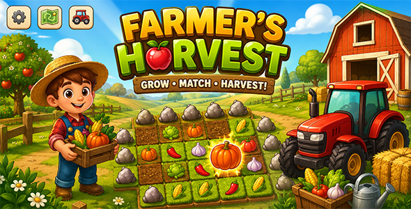 Farmer’s Harvest | HTML5 Game | Originate 3
