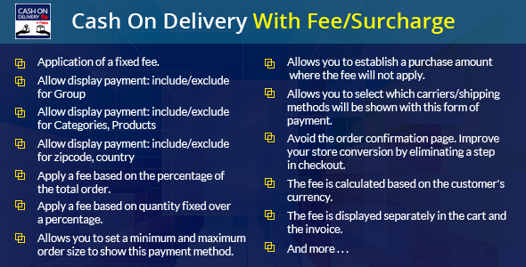 Prestahop Money On Offer With Fee/Surcharge – Mountainous COD Cost Module